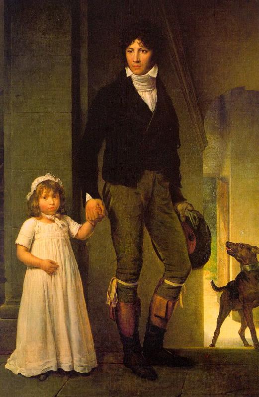  Baron Francois  Gerard Jean-Baptiste Isabey and his Daughter Norge oil painting art